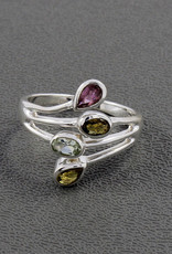 Tourmaline and Sterling Silver Ring (Size 8) - R-21655-48-1