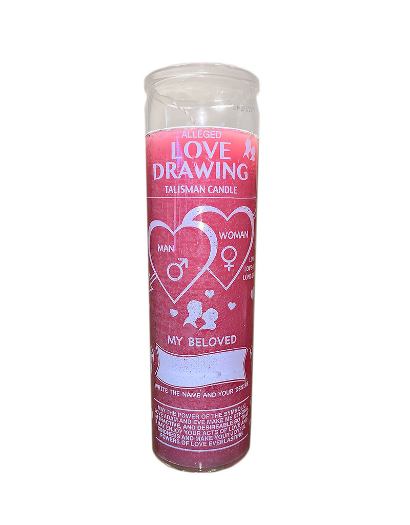 7 Day Candle - Love Drawing - Pink