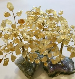 Bonsai Tree- Citrine with Amethyst Base - Lg - TREECIT8