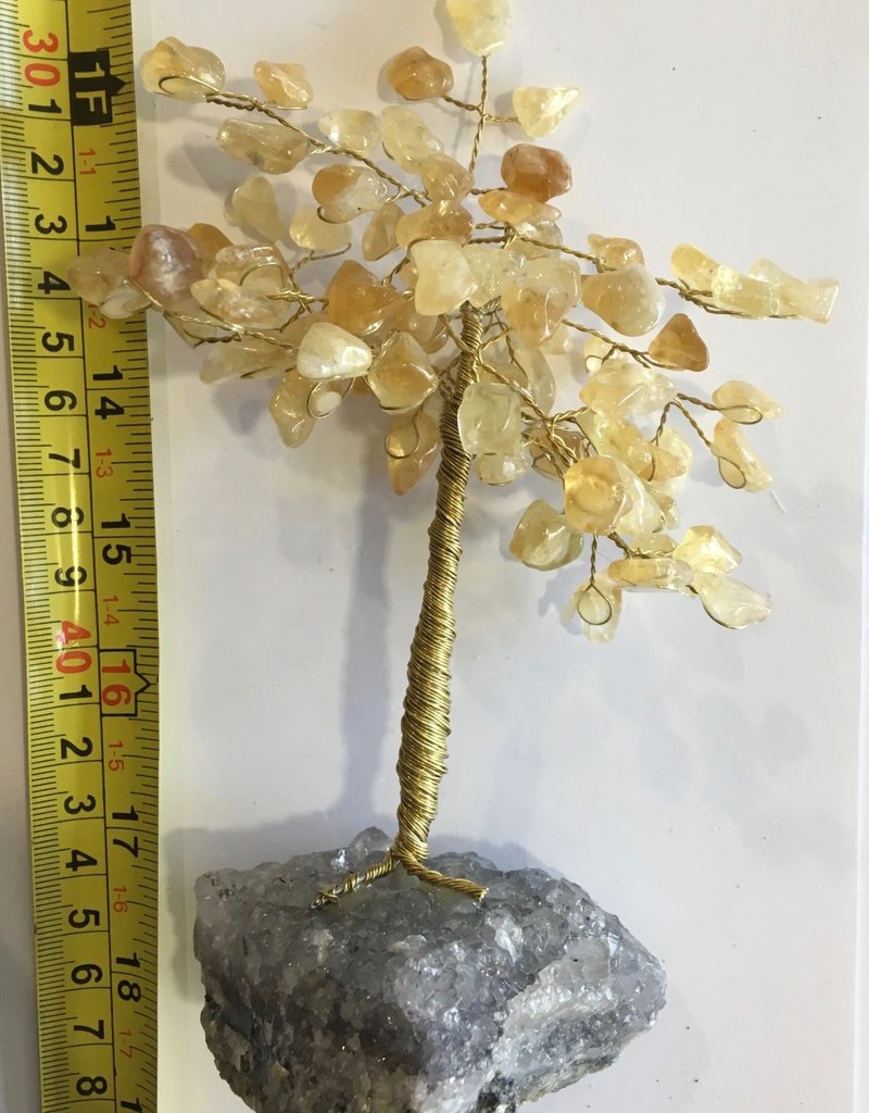 Bonsai Tree- Citrine with Amethyst Base - Lg - TREECIT8