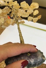 Bonsai Tree- Citrine with Amethyst Base - Lg - TREECIT8