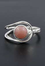 Pink Opal and Sterling Silver Ring (Size 7) - R-22872-09-26-11