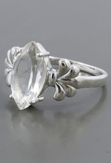 Clear Quartz and Sterling Silver Ring (Size 7) - R-22843-07-26-11