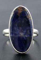 Orange Sodalite and Sterling Silver Ring (Size 7.5) - R-20229-352-1-30