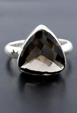 Smoky Quartz and Sterling Silver Ring (Size 7) - AGR-20229-401-29