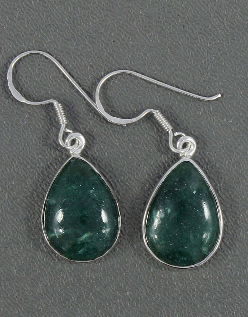 Green Aventurine and Sterling Silver Earrings - ER-20006-303-28-16