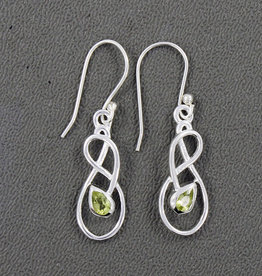 Peridot and Sterling Silver Earrings - AGER-09-56-a56