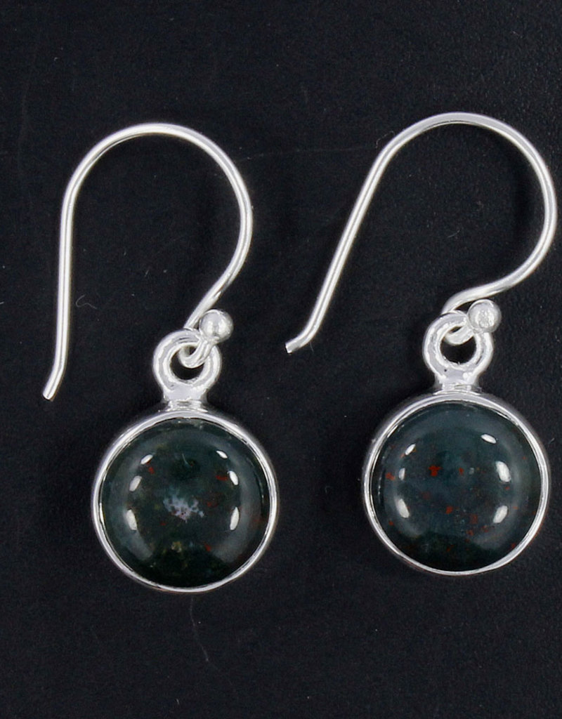 Bloodstone and Sterling Silver Earrings - ER-20006-147-a1