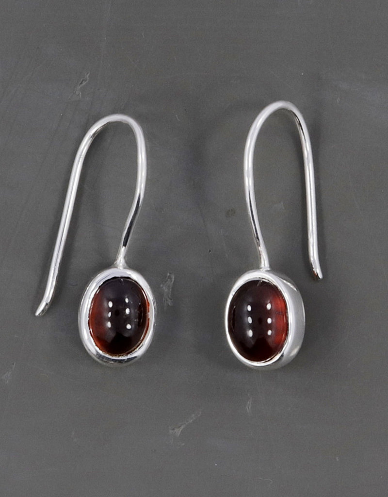 Hessonite Garnet and Sterling Silver Earrings - ER-20046-20-20