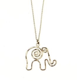 Necklace - Gold Plated Elephant - N399LG