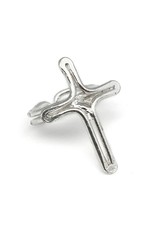Ring - Cross - Silver Plated - R317