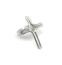 Ring - Cross - Silver Plated - R317