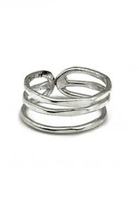 Ring - Triple Band - Silver Plated - R330