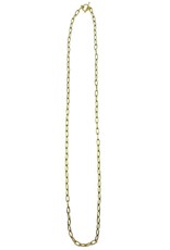 Necklace - Gold Plated, Long Narrow Links 40 inches - NL701G