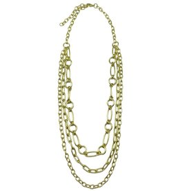 Necklace - Gold Plated Layered Necklace - 25-29 inches - NL709G