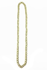 Necklace - Gold Plated, Double Wide Curb 39 inches - NL702G
