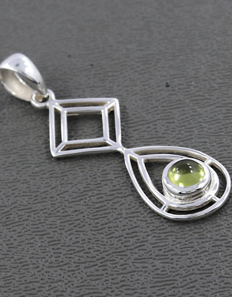 Peridot and Sterling Silver Pendant - R-23104-22-6