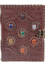 Journal - Seven Chakra Leather - 6 x 8 inches - 2933