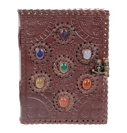 Journal - Seven Chakra Leather - 6 x 8 inches - 2933