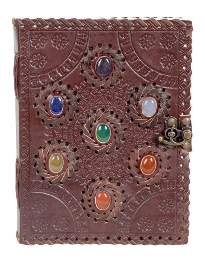 Journal - Seven Chakra Leather - 6 x 8 inches - 2933