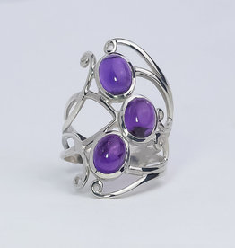 Ring - Amethyst Triplet Sterling Silver – (Size 7) - R-393