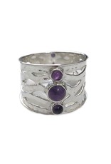 Ring - Amethyst Warrior Sterling Silver (Size 6) - R-206