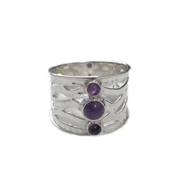 Ring - Amethyst Warrior Sterling Silver (Size 6) - R-206