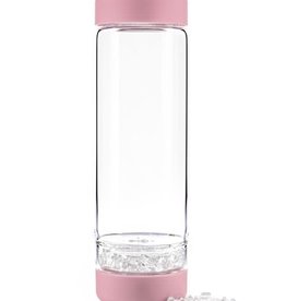 VitaJuwel Clear Quartz Refillable Bottle - Rose Blossom Cap