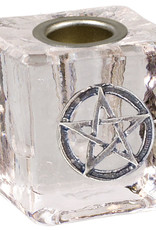 Pentacle Clear Mini Candle Holder