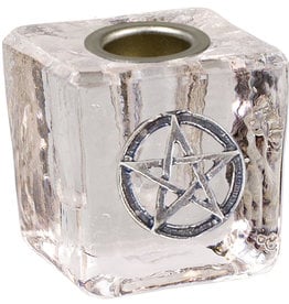 Candle Holder - Mini Pentacle Clear - 03507