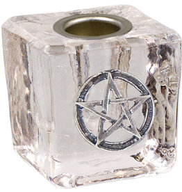Pentacle Clear Mini Candle Holder