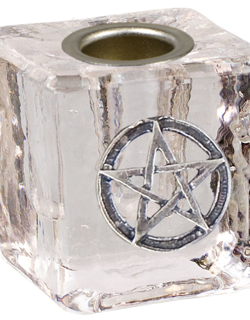 Pentacle Clear Mini Candle Holder