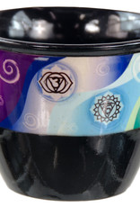 Ceramic Smudge Pot - Chakras Black