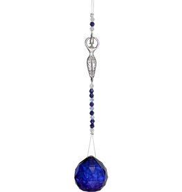 Hanging Crystal - Goddess, Cobalt Blue