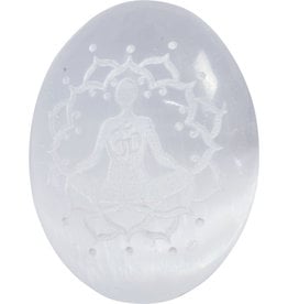 Selenite Palm Stone (Meditation)