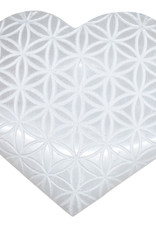 Selenite Heart - Flower of Life - 62433 - Disc