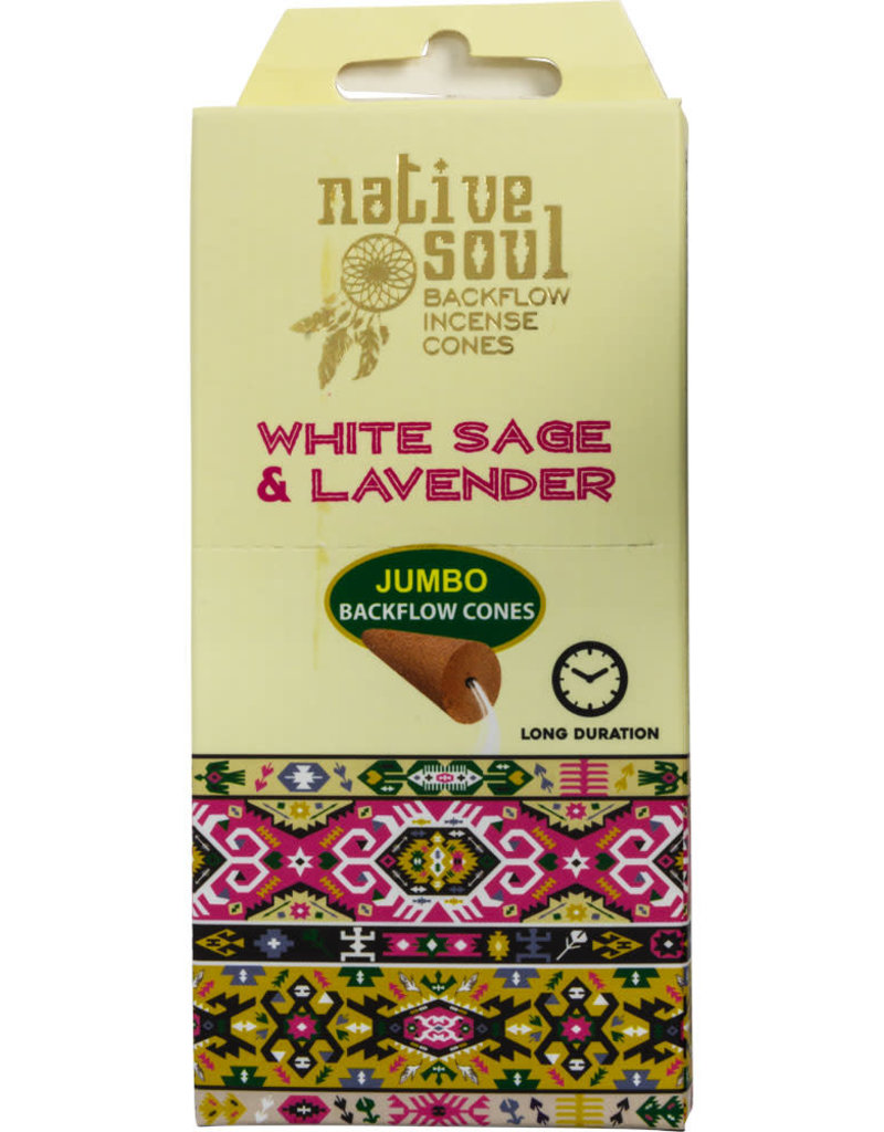 Green Tree Jumbo Backflow Cones - White Sage & Lavender - 72659