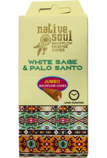 Green Tree Jumbo Backflow Cones - White Sage and Palo Santo - 72660