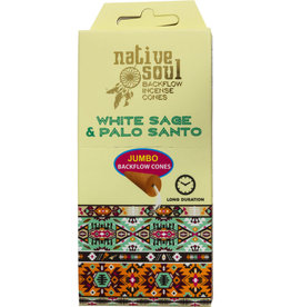 Green Tree Jumbo Backflow Cones - White Sage and Palo Santo - 72660