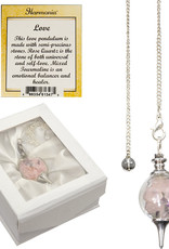 Pendulum - Sephoroton Rose Quartz & Emerald Chips - Love - 61347