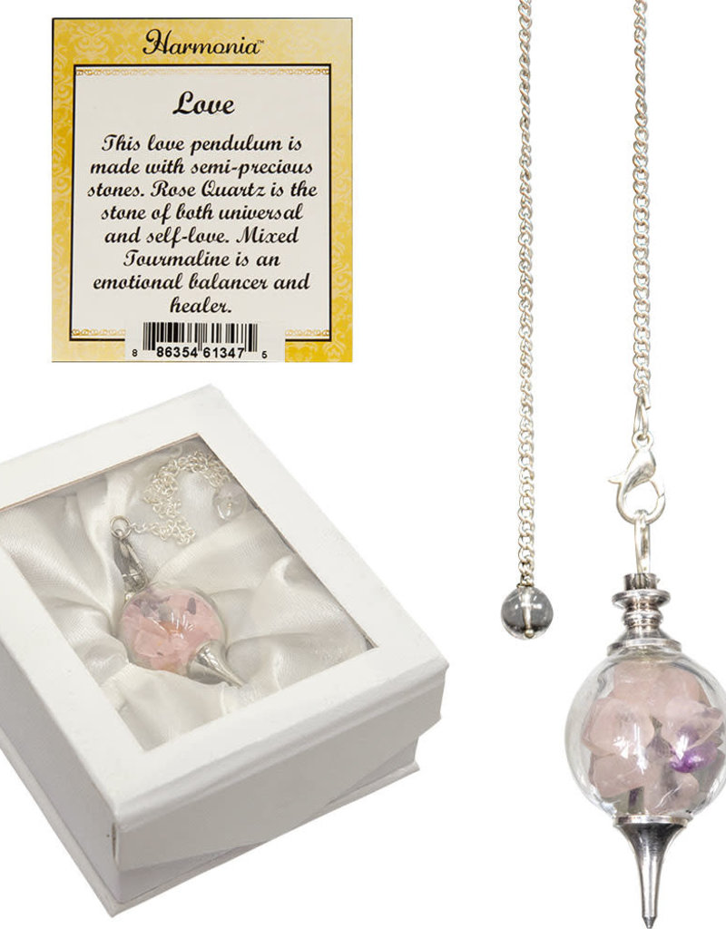 Pendulum - Sephoroton Rose Quartz & Emerald Chips - Love - 61347