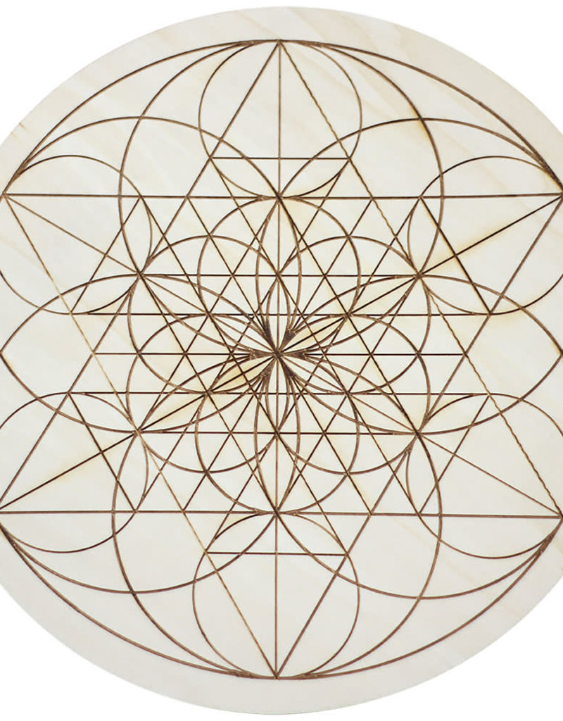 Wood Crystal Grid - Fibonacci Seed of Life - 15191