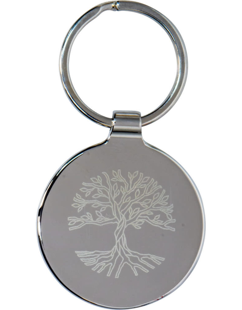 Metal Key Ring - Tree of Life- Green - 58631