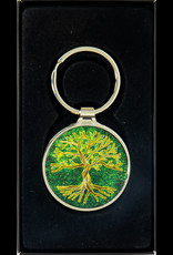 Metal Key Ring - Tree of Life- Green - 58631