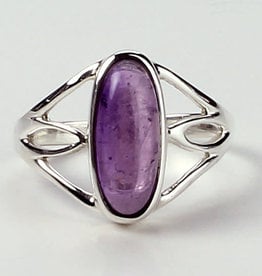 Ring - Amethyst Candy Sterling Silver (Size 5) - R-244