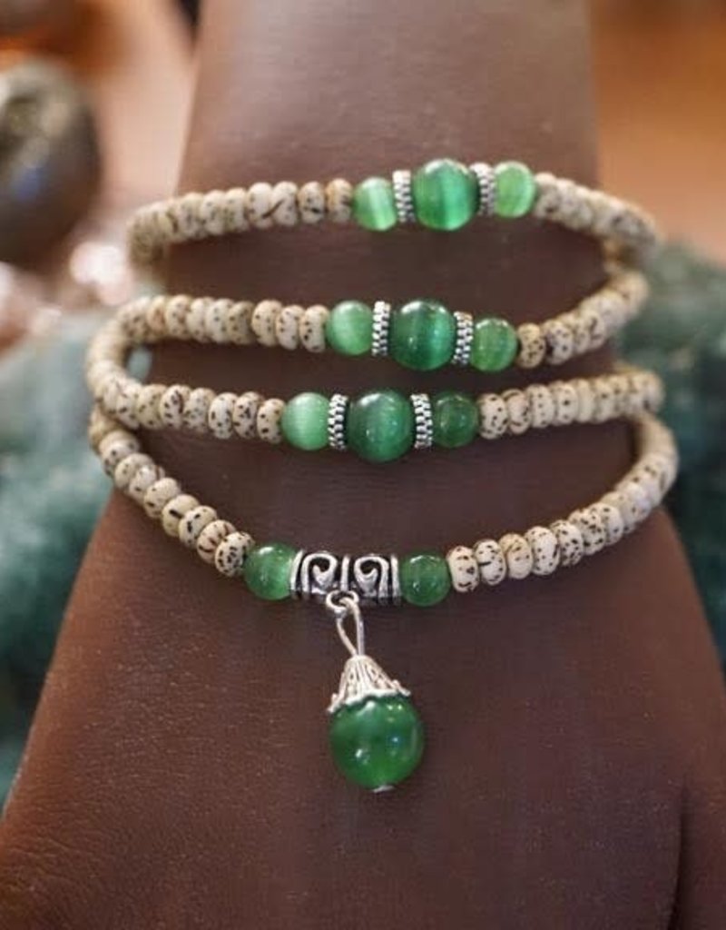 Mala - Lotus Bodhi Seeds - Glass Beads