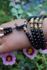 Mala - Obsidian and Tiger - 108 Beads- 24 inches