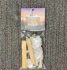 Kit - Meditation Smudge Kit - Sage with Lavender, Selenite, Palo Santo -  CK117