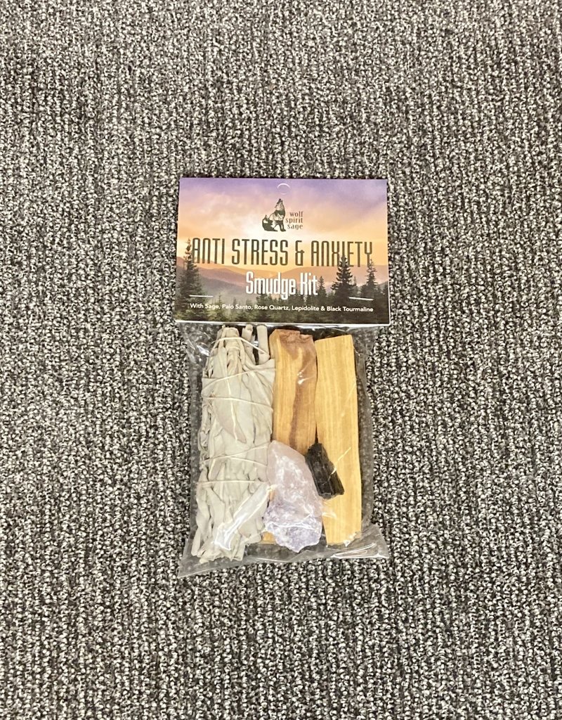 Kit - Anti Stress Anxiety Crystals - Sage / Palo - RQ, Bk Tourm, Lepi - CK101