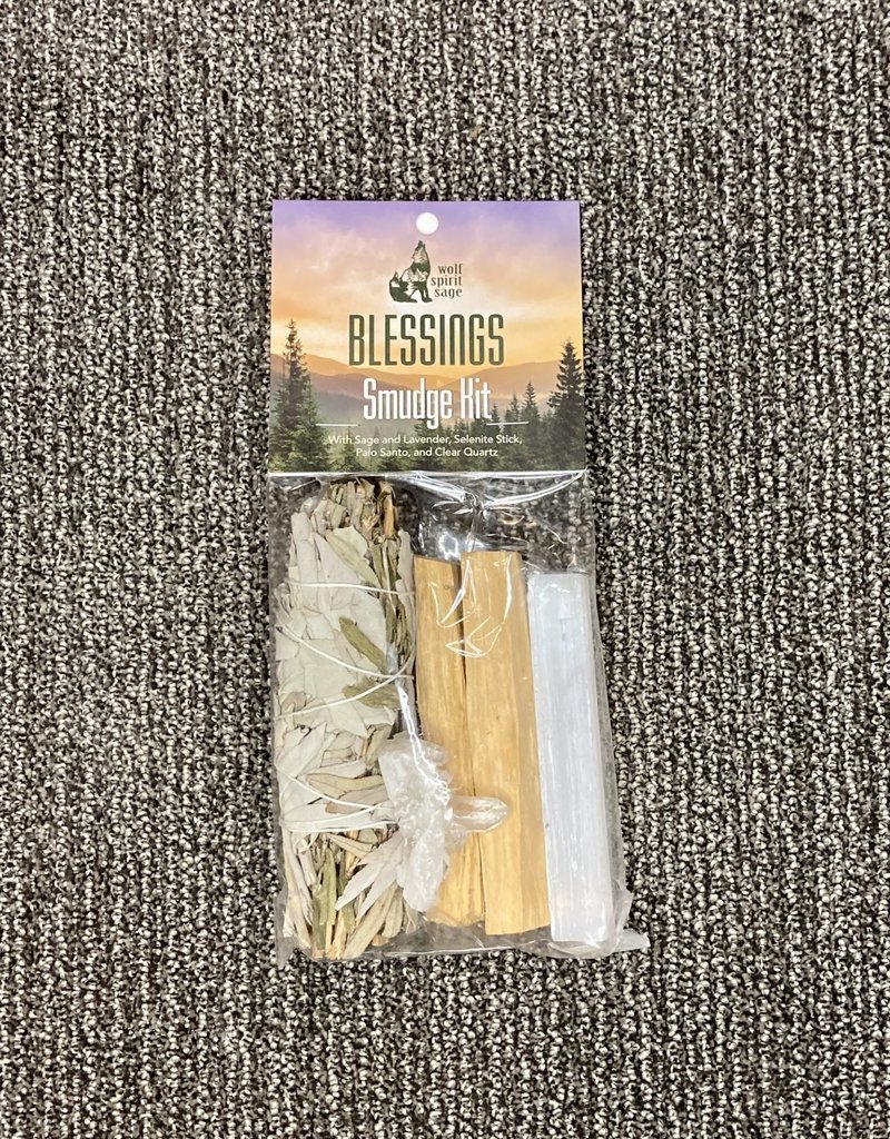 Kit - Blessings Smudge Kit - Sage with Lavender, Selenite, Quartz, Palo Santo - CK121